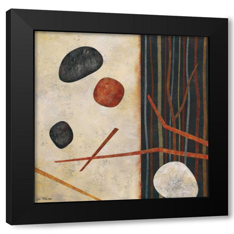 Sticks and Stones II Black Modern Wood Framed Art Print with Double Matting by Porter, Glenys