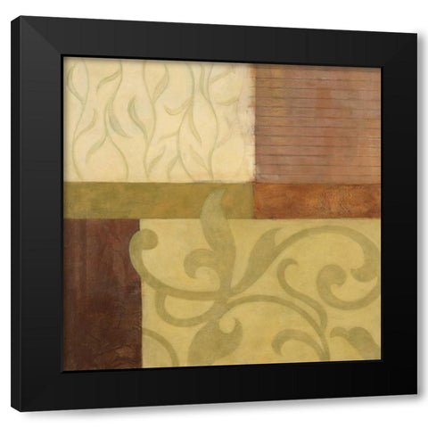 Garden Terrace I Black Modern Wood Framed Art Print with Double Matting by Porter, Glenys