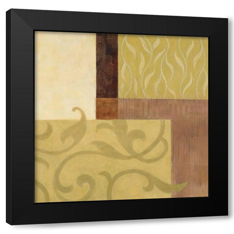Garden Terrace II Black Modern Wood Framed Art Print with Double Matting by Porter, Glenys