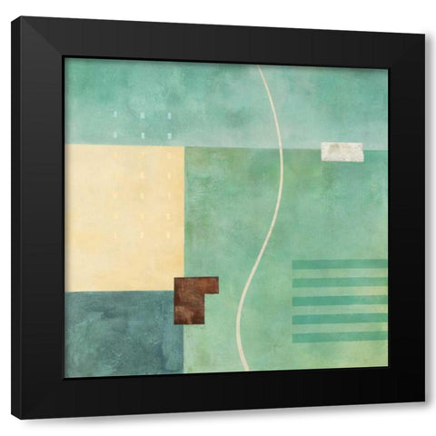 On the Way Black Modern Wood Framed Art Print by Porter, Glenys