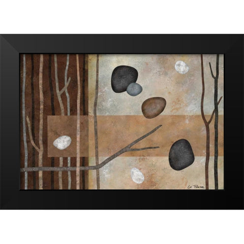 Sticks and Stones IV Black Modern Wood Framed Art Print by Porter, Glenys