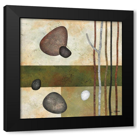 Sticks and Stones VI Black Modern Wood Framed Art Print by Porter, Glenys