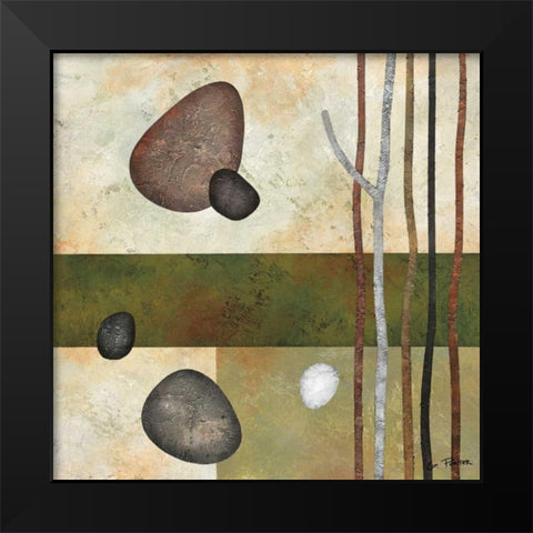 Sticks and Stones VI Black Modern Wood Framed Art Print by Porter, Glenys