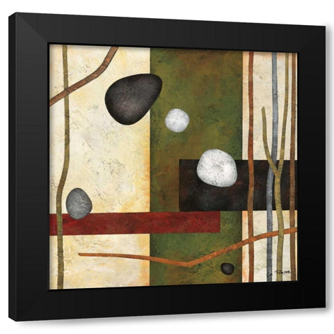 Sticks and Stones VIII Black Modern Wood Framed Art Print by Porter, Glenys