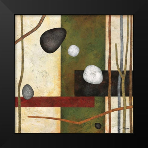 Sticks and Stones VIII Black Modern Wood Framed Art Print by Porter, Glenys