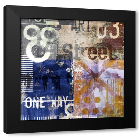 Move On IX Black Modern Wood Framed Art Print with Double Matting by Pfrommer, Sven