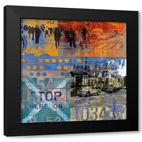Move On XI Black Modern Wood Framed Art Print by Pfrommer, Sven
