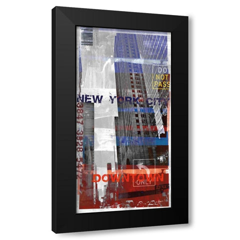 New York Sky II Black Modern Wood Framed Art Print with Double Matting by Pfrommer, Sven