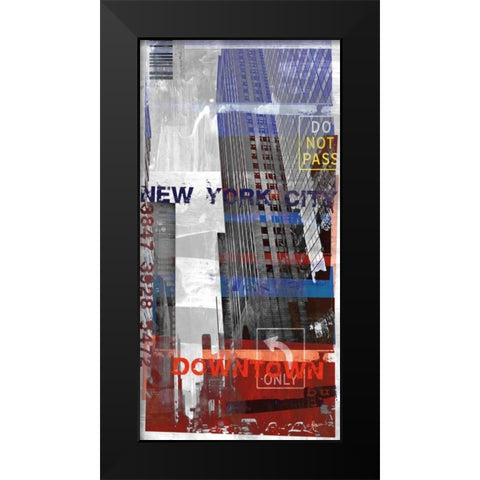 New York Sky II Black Modern Wood Framed Art Print by Pfrommer, Sven
