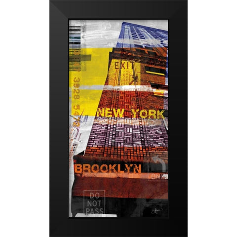 New York Sky III Black Modern Wood Framed Art Print by Pfrommer, Sven