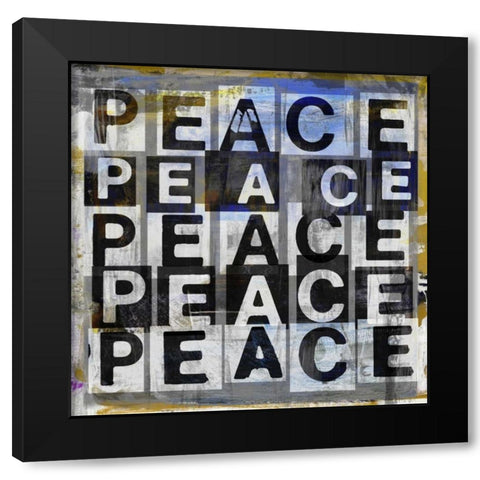 Peace Black Modern Wood Framed Art Print by Pfrommer, Sven