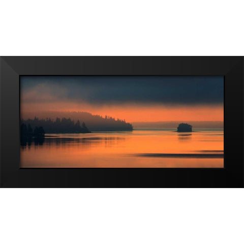 Afterglow Black Modern Wood Framed Art Print by Patch, Dan
