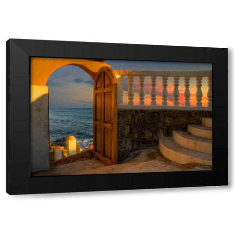 Temptation Black Modern Wood Framed Art Print with Double Matting by Patch, Dan