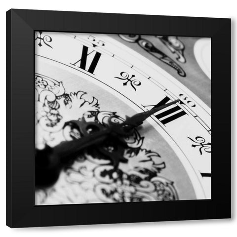Clockwork 1 Black Modern Wood Framed Art Print with Double Matting by PhotoINC Studio