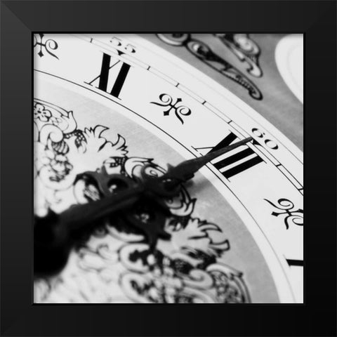 Clockwork 1 Black Modern Wood Framed Art Print by PhotoINC Studio
