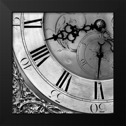 Clockwork 2 Black Modern Wood Framed Art Print by PhotoINC Studio