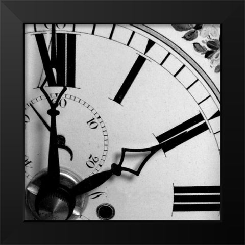 Clockwork 4 Black Modern Wood Framed Art Print by PhotoINC Studio