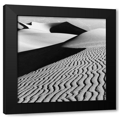 Desert Dunes Black Modern Wood Framed Art Print by PhotoINC Studio