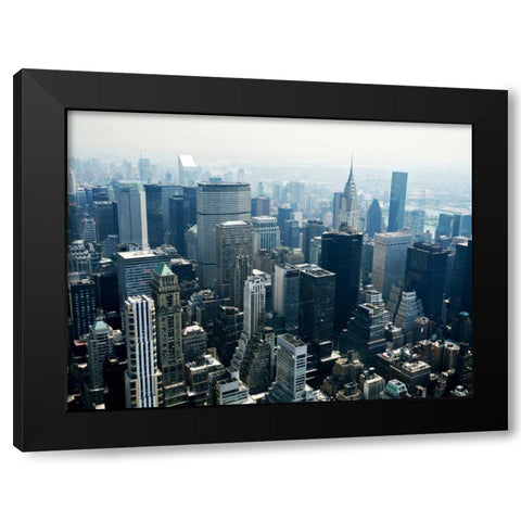 Manhattan Black Modern Wood Framed Art Print by PhotoINC Studio