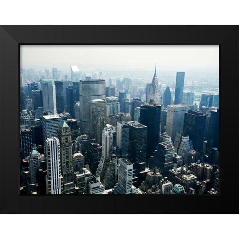 Manhattan Black Modern Wood Framed Art Print by PhotoINC Studio