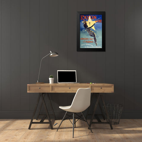 Rayon dâ€™Or Black Modern Wood Framed Art Print by Paleologu (PAL), Jean de