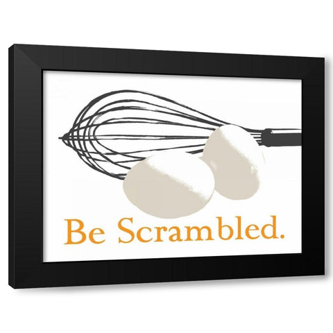Be Scrambled Black Modern Wood Framed Art Print with Double Matting by Proctor, Tenisha