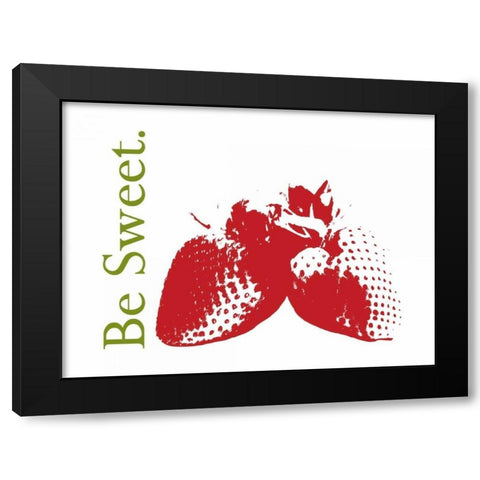 Be Sweet Black Modern Wood Framed Art Print with Double Matting by Proctor, Tenisha