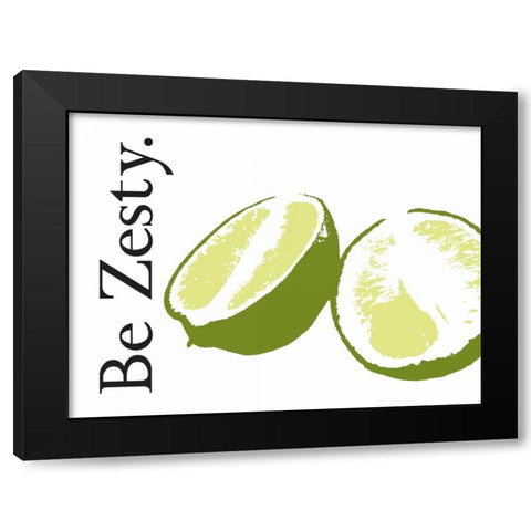 Be Zesty Black Modern Wood Framed Art Print with Double Matting by Proctor, Tenisha