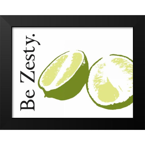 Be Zesty Black Modern Wood Framed Art Print by Proctor, Tenisha