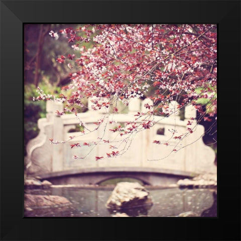 Blush Black Modern Wood Framed Art Print by Price, Melanie Alexandra