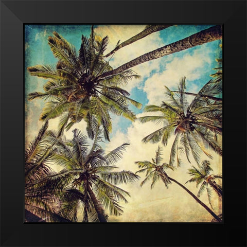 Kauai Island Palms Black Modern Wood Framed Art Print by Price, Melanie Alexandra