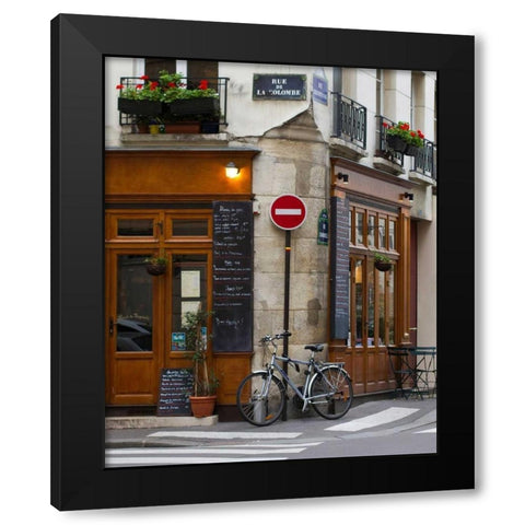 Rue de la Colombe Black Modern Wood Framed Art Print by Price, Melanie Alexandra