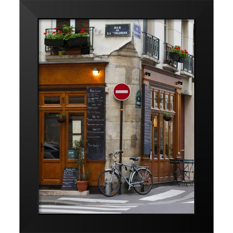 Rue de la Colombe Black Modern Wood Framed Art Print by Price, Melanie Alexandra