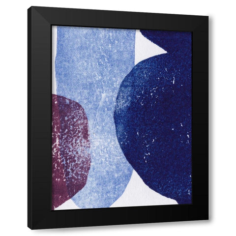 Vases 4 Blue Black Modern Wood Framed Art Print with Double Matting by Folcarelli, Pernille