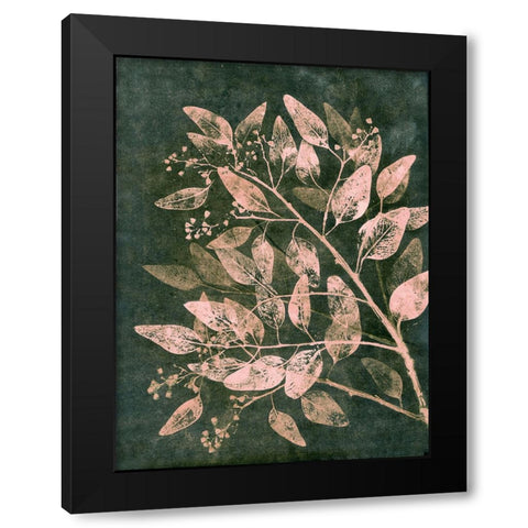 Eucalyptus 1 Moss Blush Black Modern Wood Framed Art Print with Double Matting by Folcarelli, Pernille