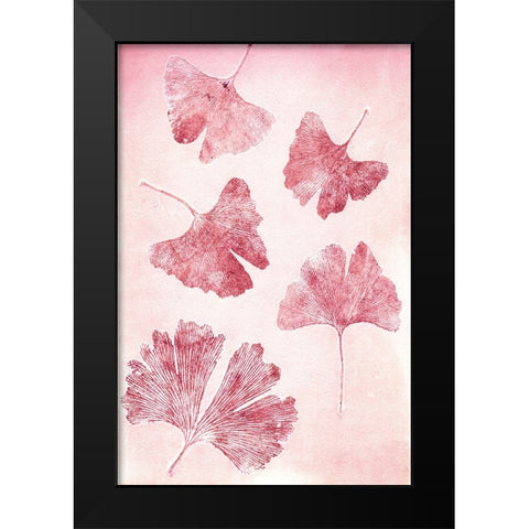 Ginkgo 4 Sorbet Black Modern Wood Framed Art Print by Folcarelli, Pernille