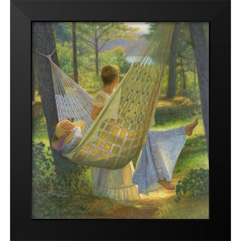 Summertime Black Modern Wood Framed Art Print by Quidley, Peter