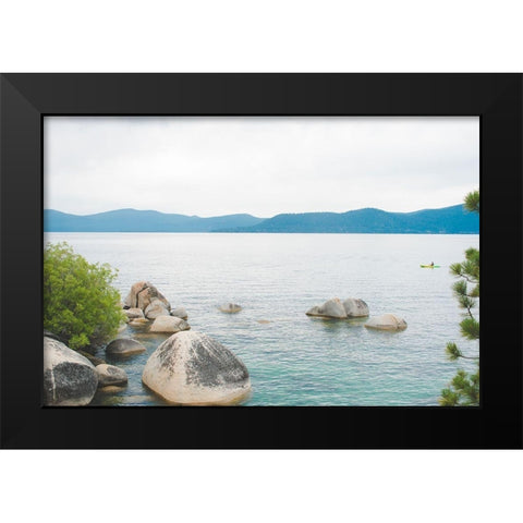 Sand Harbor Afternoon No. 1 Black Modern Wood Framed Art Print by Quintero, Sonja