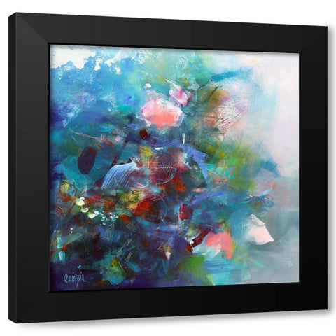 Climbing Plants Black Modern Wood Framed Art Print with Double Matting by Quinzin, Marianne