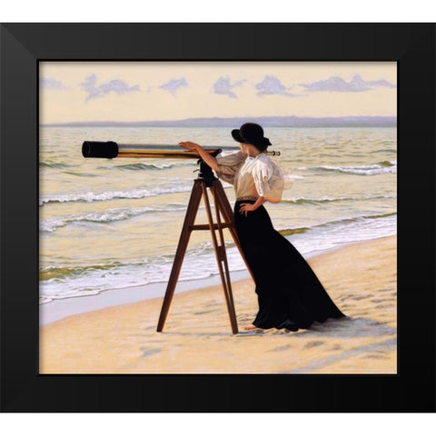 Outlook Black Modern Wood Framed Art Print by Quidley, Peter