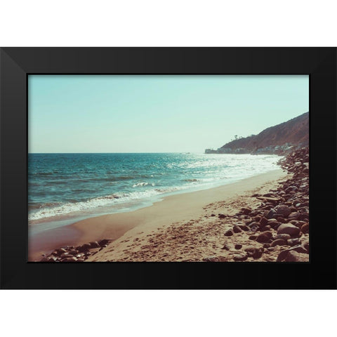 Santa Monica Beach Vibes No. 1 Black Modern Wood Framed Art Print by Quintero, Sonja
