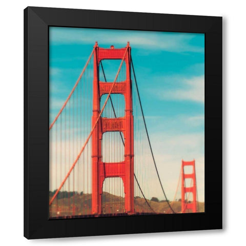 Golden Gate in The Morning Black Modern Wood Framed Art Print by Quintero, Sonja