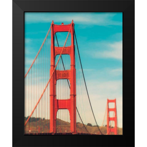 Golden Gate in The Morning Black Modern Wood Framed Art Print by Quintero, Sonja