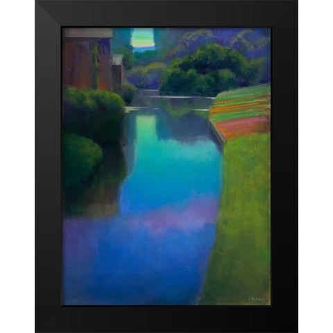 Dusk at Contevoir  Black Modern Wood Framed Art Print by Roberts, Ian
