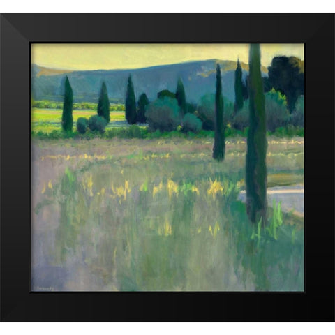 Evening at the Chateau Black Modern Wood Framed Art Print by Roberts, Ian