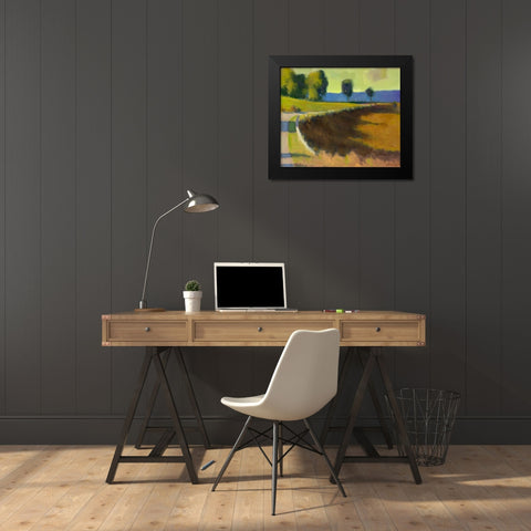 Late Afternoon at The Pyrenees Black Modern Wood Framed Art Print by Roberts, Ian
