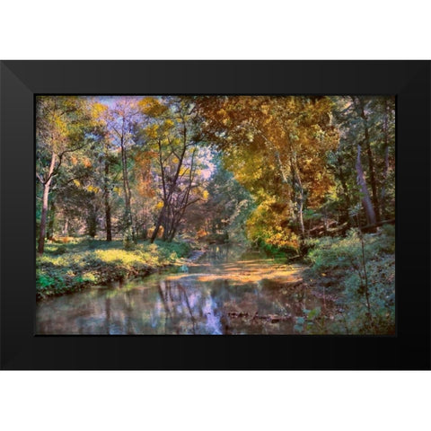 Autumn in The Afternoon Black Modern Wood Framed Art Print by Rivera, John