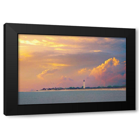 Cape May, New Jersey Black Modern Wood Framed Art Print by Rivera, John