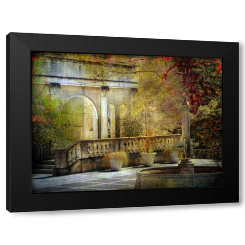Courtyard Black Modern Wood Framed Art Print with Double Matting by Rivera, John