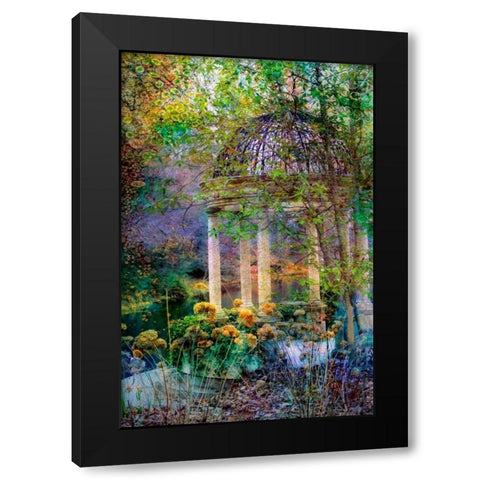 The Gazebo Black Modern Wood Framed Art Print by Rivera, John